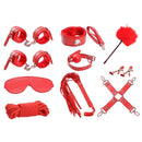 INTOYOU BDSM LINE BONDAGE SET 10 PEÇAS VERMELHO