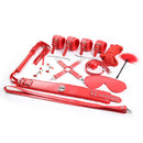 INTOYOU BDSM LINE BONDAGE SET 10 PEÇAS VERMELHO