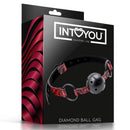 MORDAÇA BALL GAG DIAMOND COURO VEGANO
