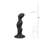 BUTT PLUG SILICONE RIBBED PRETO