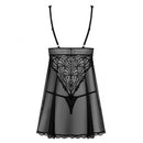 CAMISA DE NOITE E TANGA SWEETIA OBSESSIVE PRETA