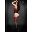 CORPETE COM TANGA CR-3787 PRETO E VERMELHO