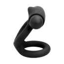 DOUBLE COCKRING WITH VIBRATING BULLET USB SILICONE BLACK