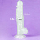 DILDO LUMINOSO 8.5" BLUE LIGHT