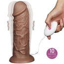 LOVETOY DILDO KING 10.5" COM VIBRAÇÃO CHUBBY BROWN