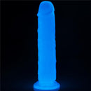 DILDO LUMINOSO 8" BLUE LIGHT