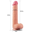 LOVETOY DILDO NATURE 12" DUAL LAYER FLESH