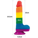 DILDO PRIDER 7.5" LIQUID SILICONE