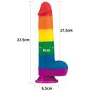 DILDO PRIDER 9" LIQUID SILICONE