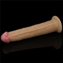 VIBRADOR DE DUPLA CAMADA COM ROTAÇÃO PLANITUM SILICONE 10"