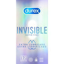 PRESERVATIVOS DUREX INVISÍVEL EXTRA LUBRIFICADO - 12 UNID.