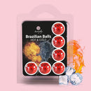 BOLAS LUBRIFICANTES BRAZILIAN BALLS EFEITO FRIO & CALOR 6 x 4GR