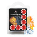 BOLAS LUBRIFICANTES BRAZILIAN BALLS EFEITO FRIO & CALOR 6 x 4GR