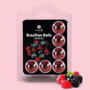 BOLAS LUBRIFICANTES BRAZILIAN BALLS FRUTOS VERMELHOS 6 x 4GR