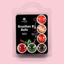 BOLAS LUBRIFICANTES BRAZILIAN BALLS MULTISABORES 6 x 4GR