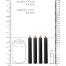 CONJUNTO DE VELAS PARA BDSM PRETAS 4 UNID