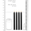 VELAS LARGAS PARA BDSM PRETAS 4 UNID