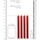 VELAS LARGAS PARA BDSM VERMELHAS 4 UNID