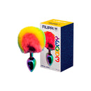 PLUG FILIPPI METAL COM POMPOM ARCO-ÍRIS