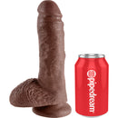 DILDO REALÍSTICO COM TESTÍCULOS KING COCK 8”