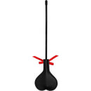 MINI CHIBATA PRETA EM CORAÇÃO COM LAÇO VERMELHO OUCH!
