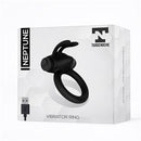 ANEL VIBRATÓRIO NEPTUNE RECARREGÁVEL PRETO DE SILICONE