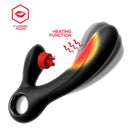 VIBRADOR DE AQUECIMENTO COM ESTIMULADOR DE CLITÓRIS TRIPLO LÍNGUA USB