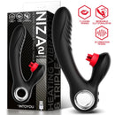 VIBRADOR DE AQUECIMENTO COM ESTIMULADOR DE CLITÓRIS TRIPLO LÍNGUA USB