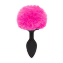 PLUG ANAL DE SILICONE HAPPY RABBIT COM POMPOM ROSA