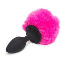 PLUG ANAL DE SILICONE HAPPY RABBIT COM POMPOM ROSA
