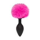 PLUG ANAL DE SILICONE HAPPY RABBIT COM POMPOM ROSA