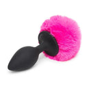 PLUG ANAL DE SILICONE HAPPY RABBIT COM POMPOM ROSA