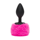 PLUG ANAL DE SILICONE HAPPY RABBIT COM POMPOM ROSA