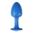 PLUG ANAL AZUL METÁLICO COM BRILHANTE
