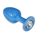 PLUG ANAL AZUL METÁLICO COM BRILHANTE