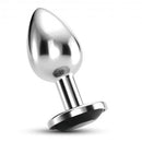PLUG ANAL METÁLICO DA CRUSHIOUS COM PEDRA PRETA