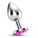 PLUG ANAL METÁLICO DA CRUSHIOUS COM PEDRA ROSA