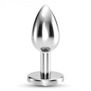 PLUG ANAL METÁLICO DA CRUSHIOUS COM PEDRA TRANSPARENTE