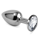 PLUG ANAL METÁLICO COM BRILHANTE TAM. S