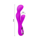 VIBRADOR IMPLUSE COM ESTIMULADOR CLITORIANO RECARREGÁVEL ROXO