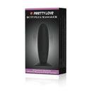 ANAL PLUG PRETO COM VIBRAÇÃO E CARREGADOR USB