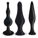 KIT COM 3 BUTT PLUGS BLACK