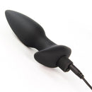 PLUG ANAL PRETO COM VIBRAÇÃO E CARREGADOR USB
