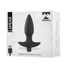 PLUG ANAL PRETO COM VIBRAÇÃO E CARREGADOR USB