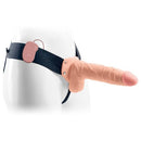 STRAP-ON OCO COM VIBRAÇÃO E TESTÍCULOS REAL RAPTURE AIR FEELING 8"