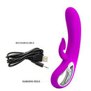 VIBRADOR NICOLA COM ESTIMULADOR CLITORIANO RECARREGÁVEL