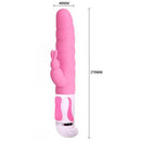 VIBRADOR BROKLYN COM ROTAÇÃO E ESTIMULAÇÃO PINK