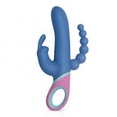 VIBRADOR COLORIDO TRIPLE RABBIT RECARREGÁVEL