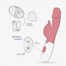 VIBRADOR COM ESTIMULADOR DE CLITÓRIS MOCHI E LUBRIFICANTE À BASE DE ÁGUA INCLUÍDO CRUSHIOUS