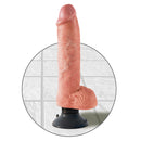 VIBRADOR REALÍSTICO COM TESTÍCULOS KING COCK VIBRATING COCK 10” BRANCO